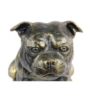 Staffordshire Bull Terrier figurka siedząca z żywicy Art-Dog